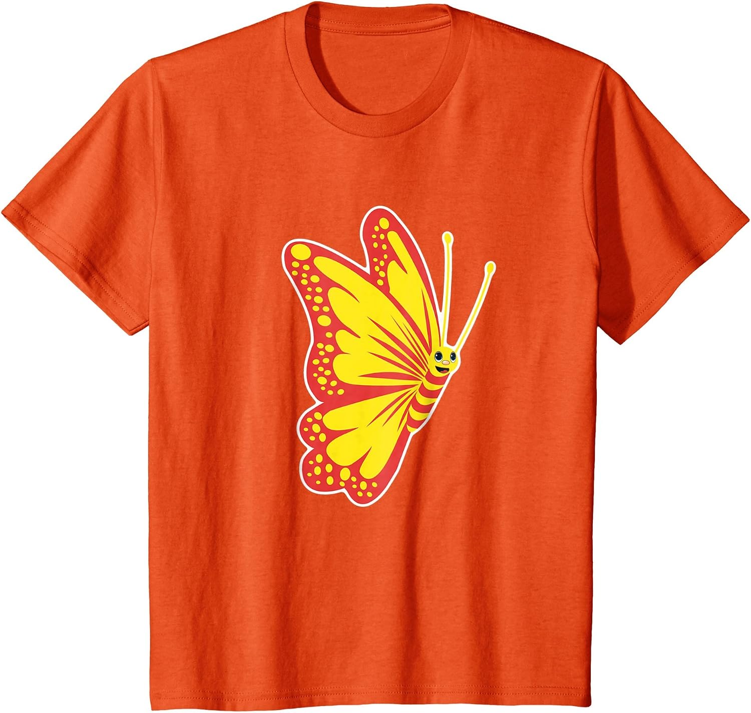 blue shirt with butterfly
