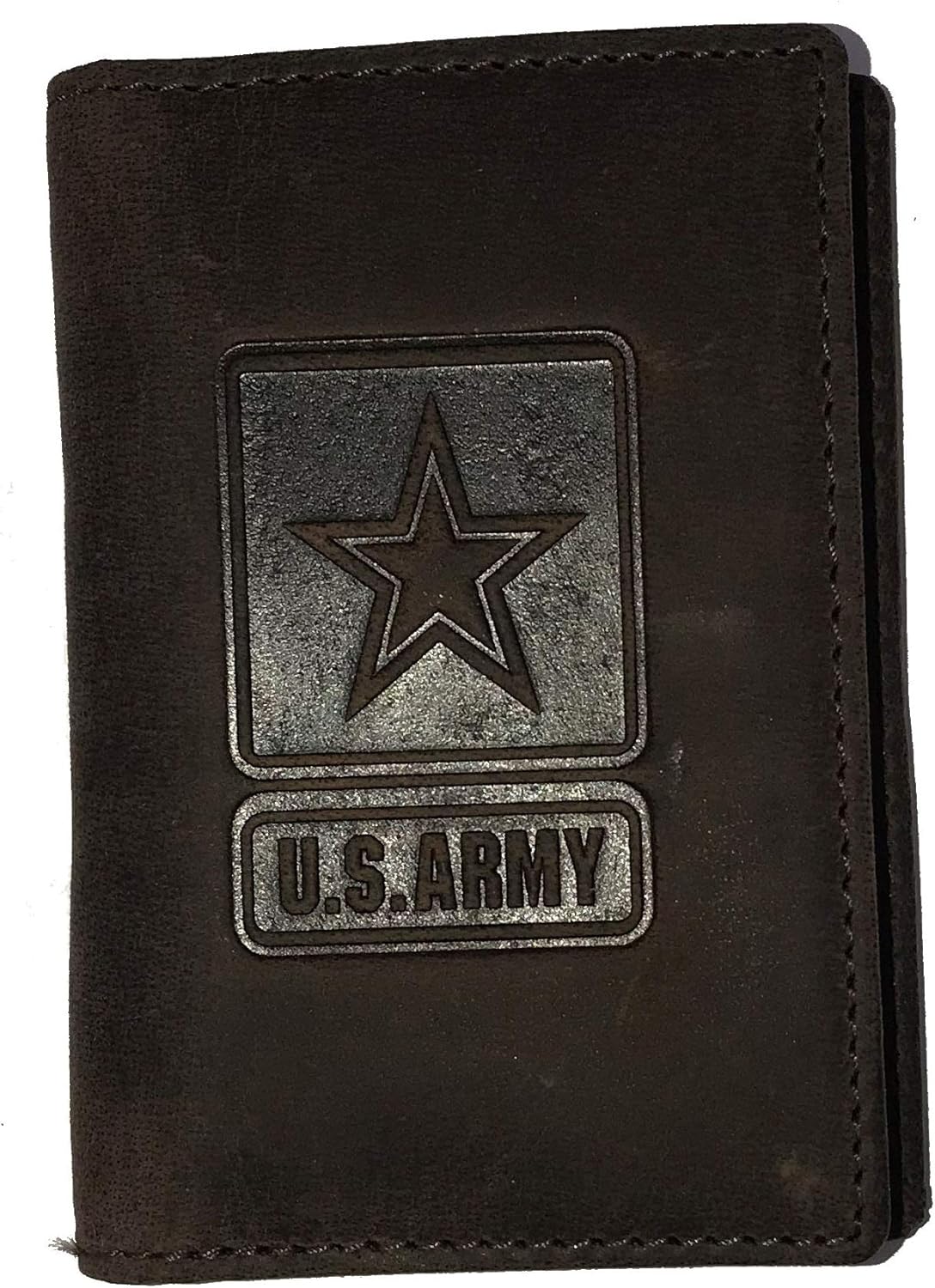 U.S. ARMY GENUINE LEATHER MEN'S WALLET SHIELDS CARDS IN YOUR WALLET at
