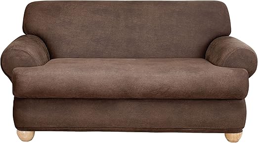Amazon Com Surefit Stretch Leather 2 Piece Sofa Slipcover