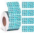 2026 Year Stickers For File Folders - Color Coded End Tab Labels, 500 Per Roll (3/4 X 1-1/2 Inches, PVC Red)