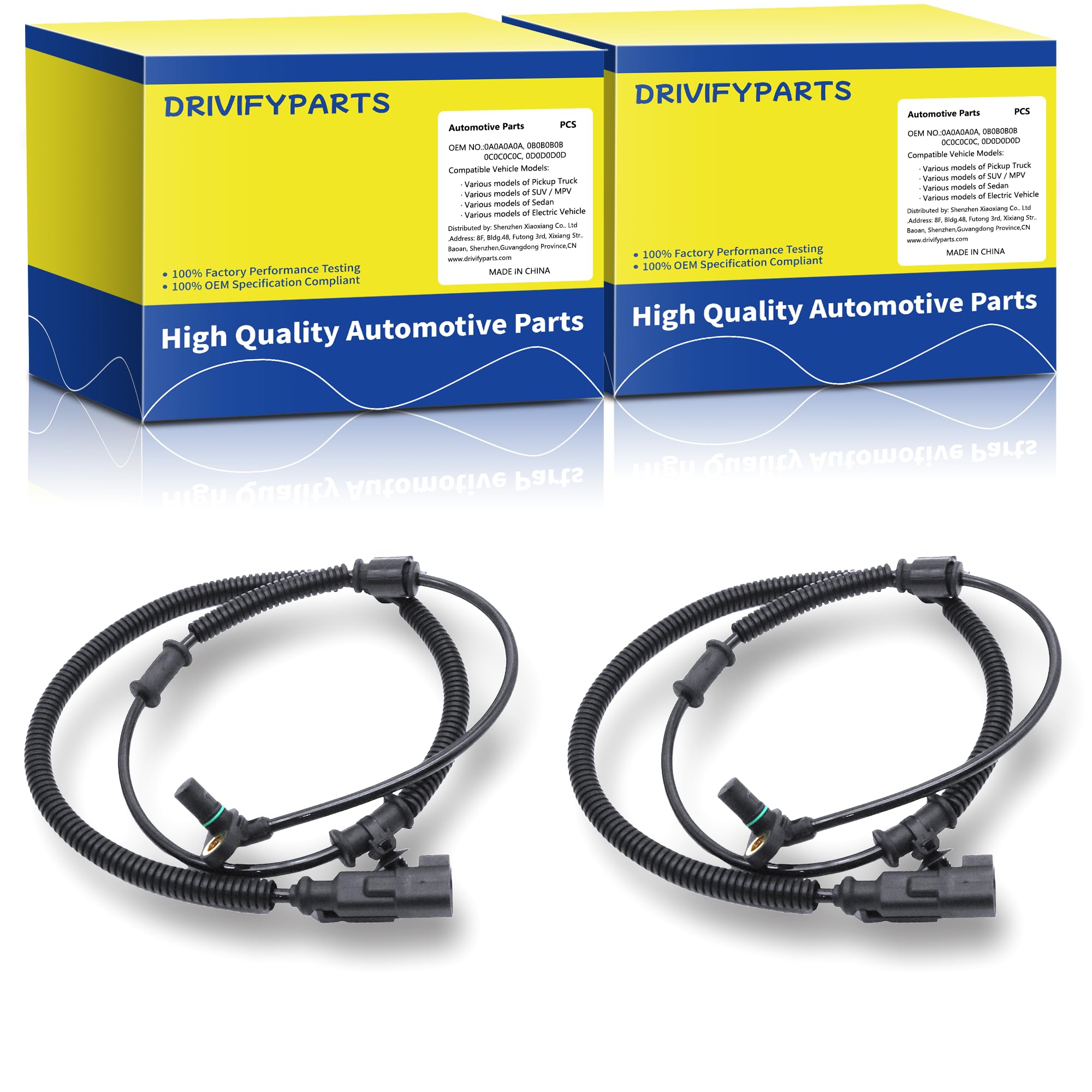 Photo 1 of 2pcs ABS Wheel Speed Sensor Front Left Right fit for 2005-2008 Ford F-150, 2006-2008 Lincoln Mark LT 5.4L, 7L3Z2C204A ALS1712 ALS917