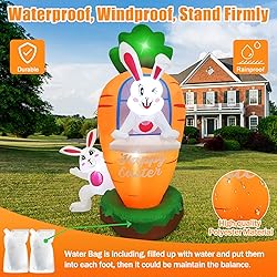 Danxilu 5FT Tall Inflatables Bunnies Hide and Seek