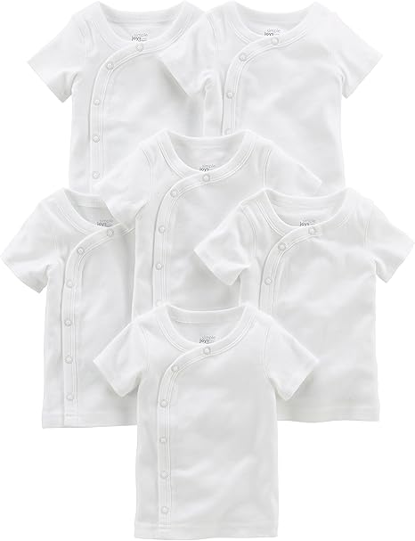 organic newborn side snap shirts
