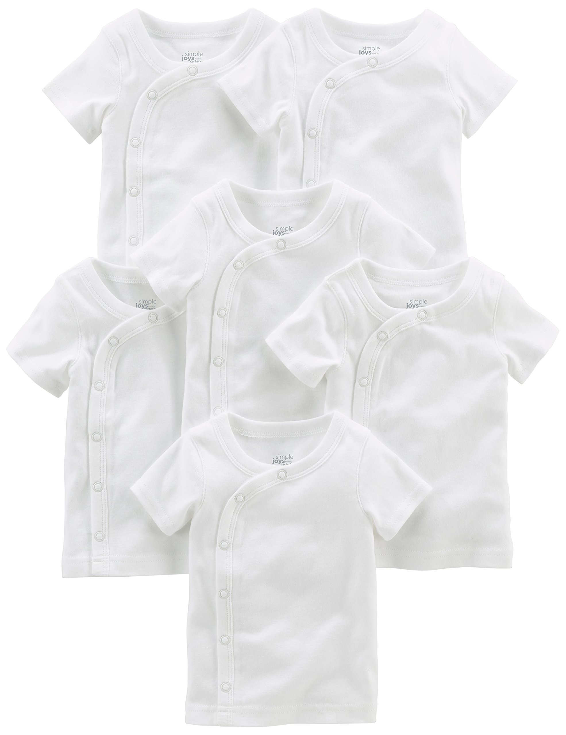 Simple Joys by Carter's Baby Boys' 6-Pack Side-snap Short-Sleeve Shirt
