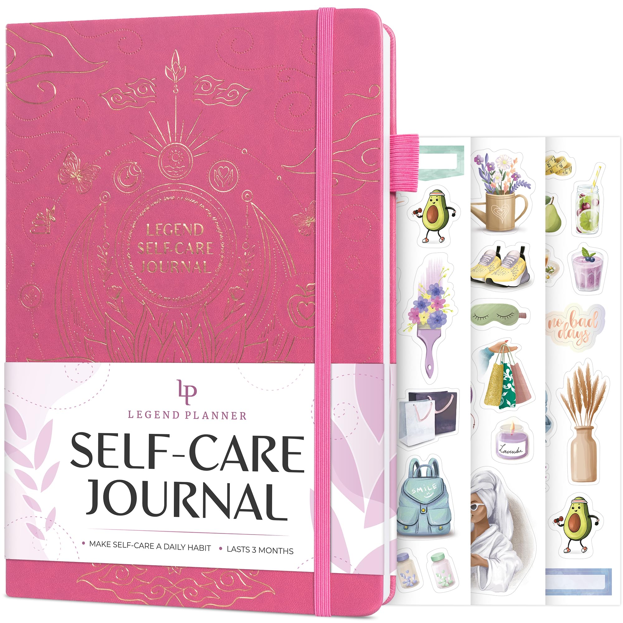 Legend Self-Care Journal – Guided Daily Reflection Journal to Support Mental & Physical Health – Daily Mood, Meditation & Personal Development Notebook – 26.5x18.5cm, Lasts 3 Months (Violet Blossom)