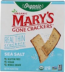 Marys Gone Crackers Organic Sea Salt Real Thin Crackers,