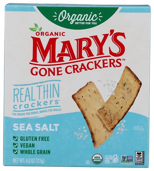 MARYS GONE CRACKERS ORGANIC SEA SALT REAL THIN...