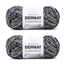 Bernat Crushed Velvet Deep Gray Yarn - 2 Pack of