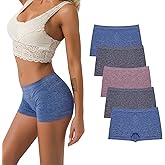 DEEP TOUCH Boy Shorts Underwear Women Ladies Boyshorts Panties Spandex Panty Workout Boxer Briefs