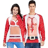 Ahegao Unisex Christmas Sweater 3D Printed Funny Graphic Pullover Sweatshirts for Party