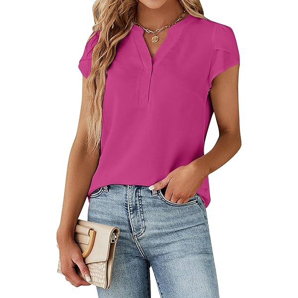 V Neck Amazon Ladies Formal Shirts Blouse Ladies Wear Amazon