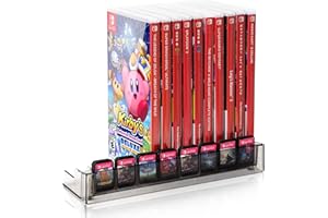 Switch Game Cases/Cards Holder for Table, Nargos Desk Cabinet Game Storage Organizer Stand (16 Cases, 16 Cards)