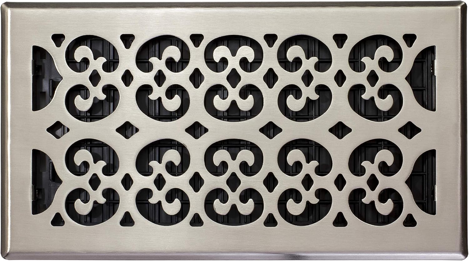 Decor Grates SPH612-NKL Scroll Floor Register, Nickel Finish, 6 x 12-Inch, 6-Inch by 12-Inch - Image 4