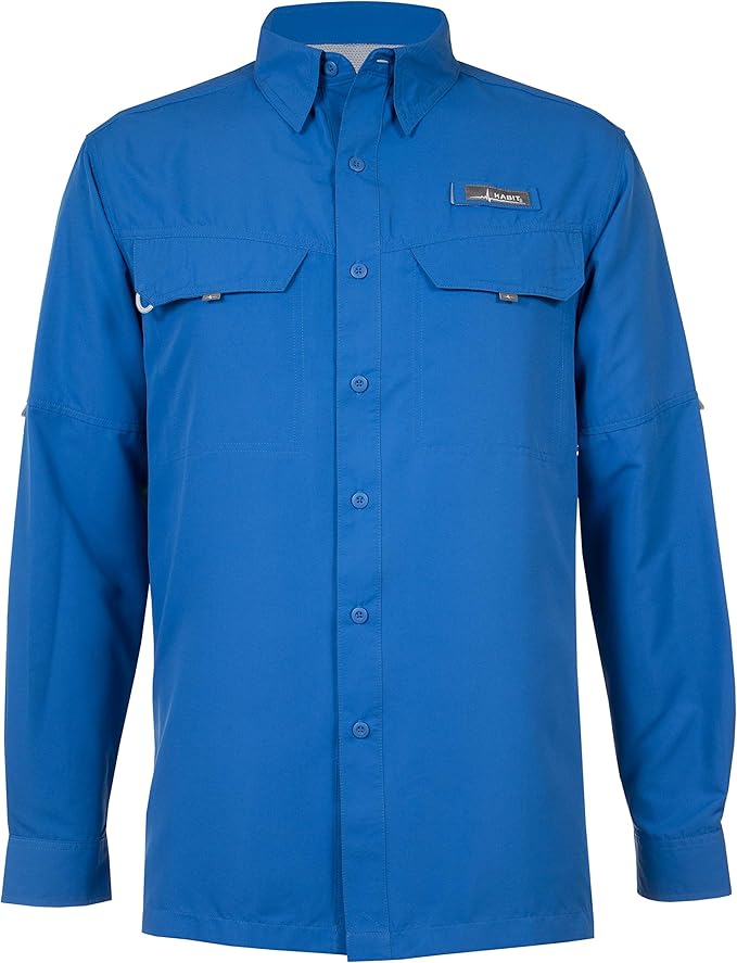 HABIT Men's Ts1156 Long Sleeve River Guide Fishing Shirt