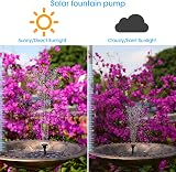 AISITIN 3.5W Solar Fountain Pump with 1500mAh Battery Backup Circle view 6