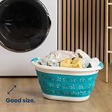 LIVIVO 17L Collapsible Laundry Basket with Handles Turquoise view 6