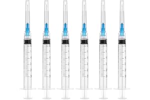 ATSUHUT 3ml Disposable Syringe with 23Ga 1Inch Needle, Individual Package-Pack of 100(3ml-23G-100pcs)