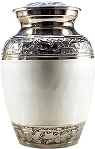 eSplanade Brass Cremation urn Memorial Container Jar Pot | Metal Urns | Burial Urns | Brass Urns.