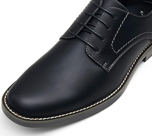 Jousen Men's Dress Shoes Black Retro Casual Dress Shoes for Men