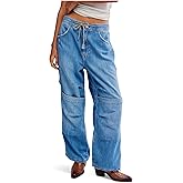 Free People Womens We The Free Logan Cinched Cargo Jeans