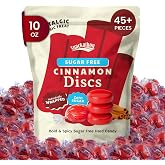 Snackathon Sugar Free Cinnamon Hard Candy, 10 oz, Individually Wrapped | Resealable Bag, Approx. 45 Pieces, Zero Sugar Cinnamon Discs, Old Fashioned Hard Candy, Gluten Free, For Sharing &amp; Gifting