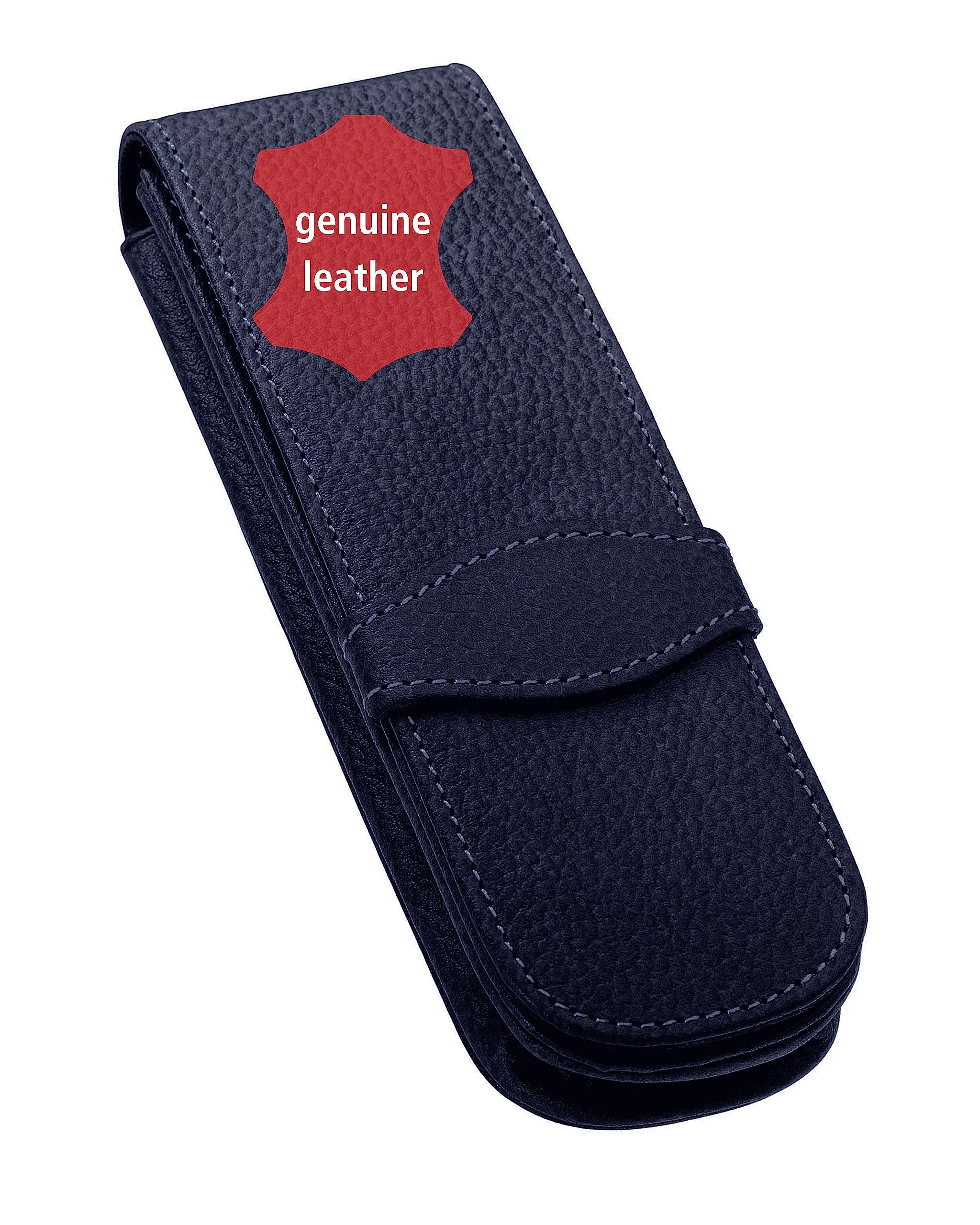 Online Leather Case for 2 Long Pen - Classic Blue