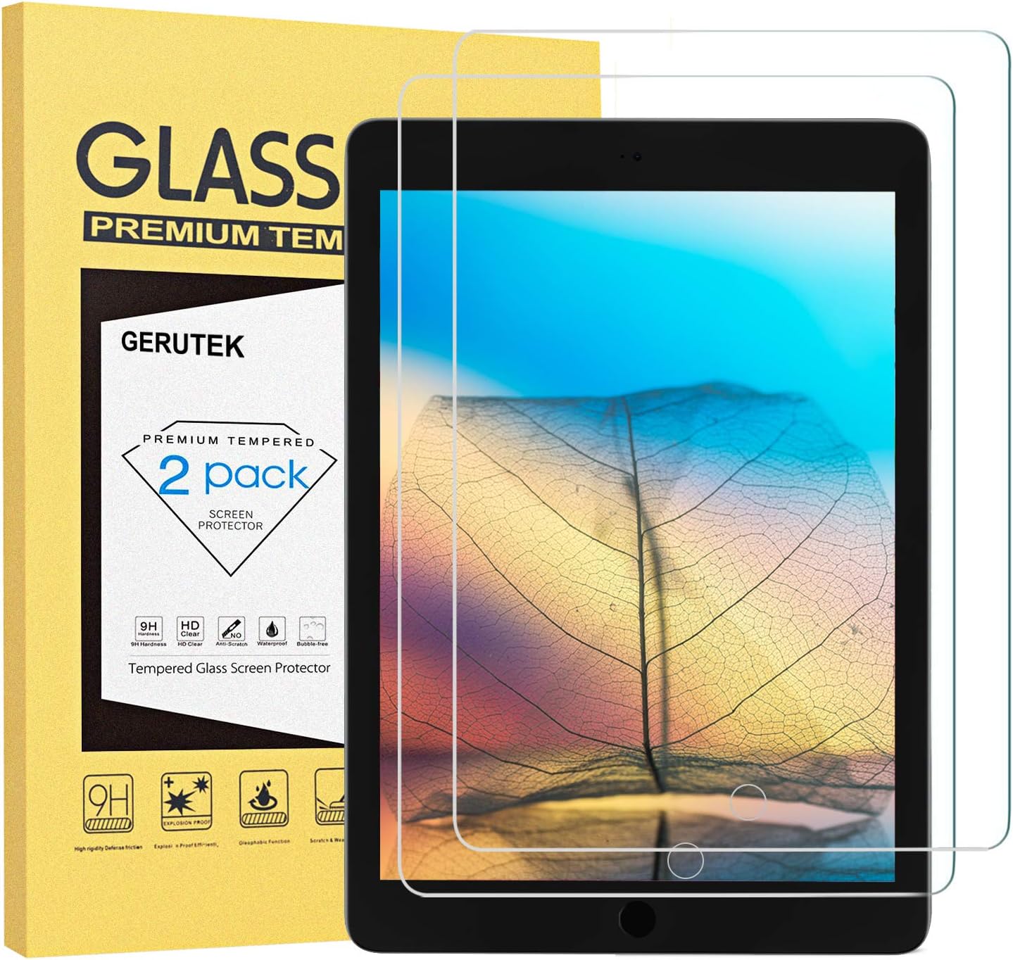 Gerutek [2 Pack Screen Protector for iPad 9.7 inch
