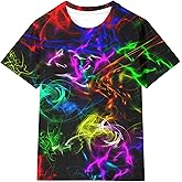 Asylvain Boys Girls Kids Shirts 3D Print Graphic Cool Design Colorful Tee Shirt for Teen and Kids 6-16 Years