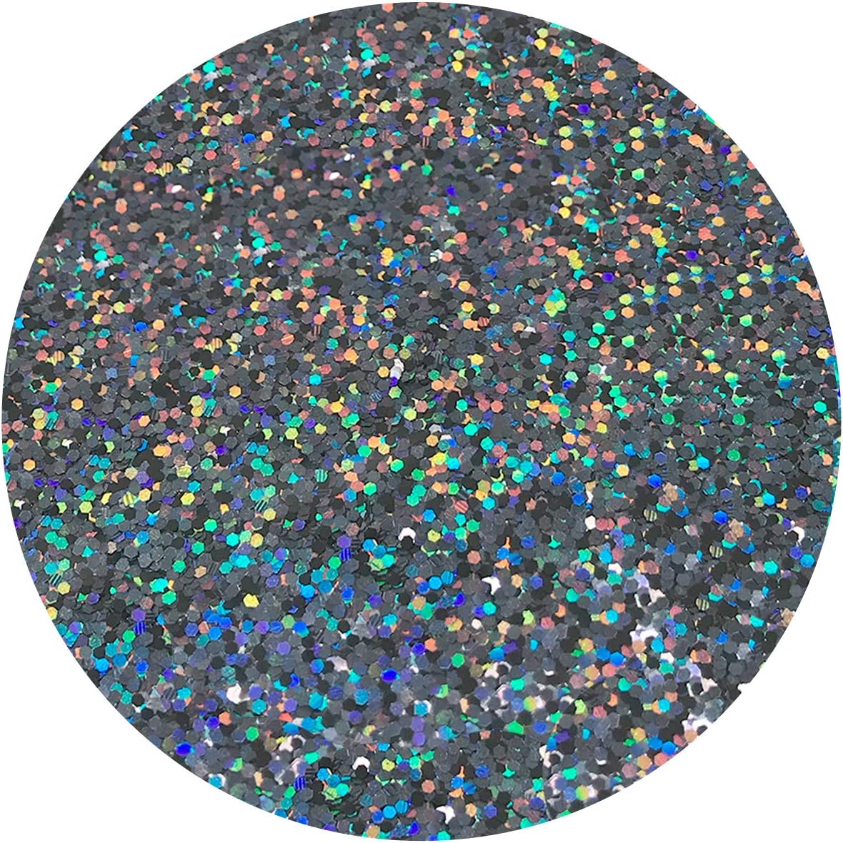 Hemway Ultra Sparkle Glitter Gun Metal Grey Holographic 100g Chunky - Image 3