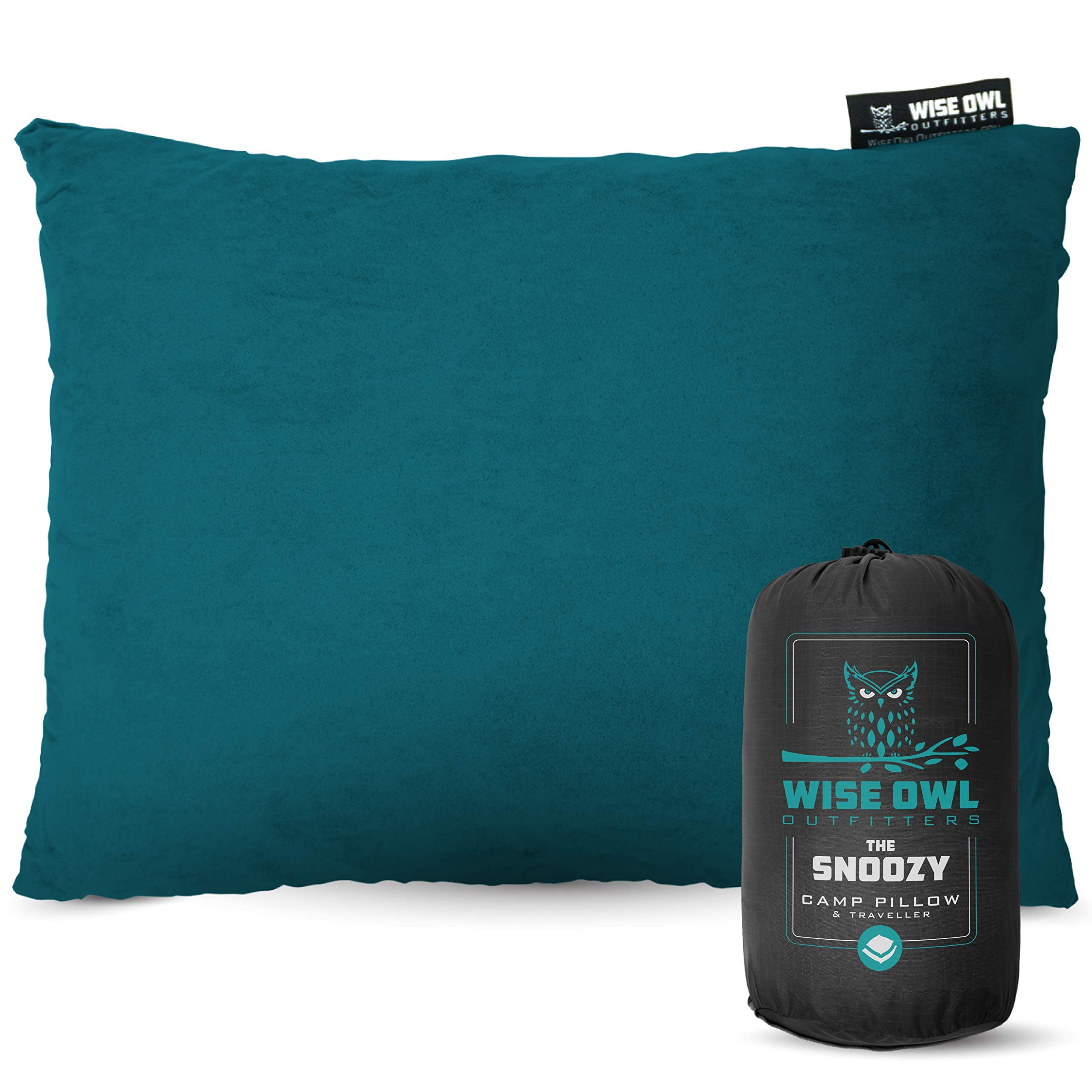 Wise Owl Outfitters Camping Pillow - Essential Camping Accessories, Backpacking Pillow for Sleeping and Traveling - Compressible Memory Foam Travel Pillow, Compact - Small/Medium