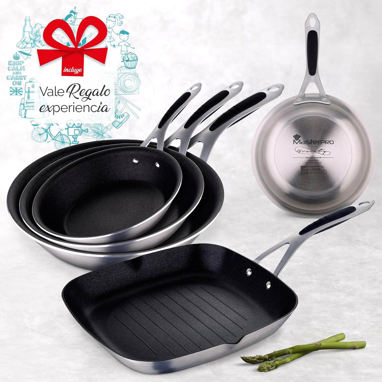 Bergner Pk1457 Zwaartekracht Set Van 5 Geschenk Ervaringen Geperst Aluminium Amazon Nl