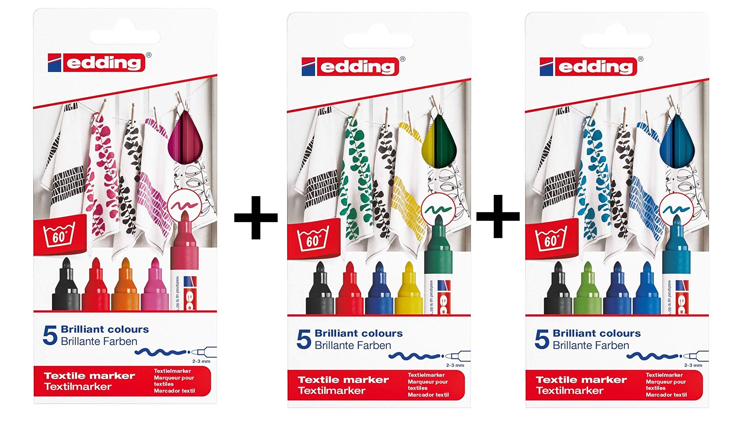 edding Textile Marker 4600 Bullet Tip 1 mm (Complete Set 2-3 mm)