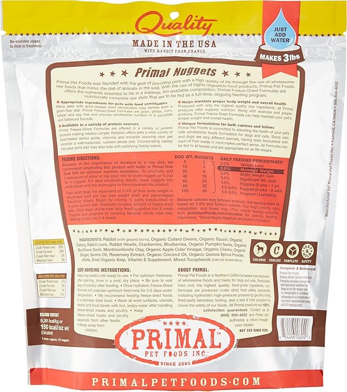 primal rabbit freeze dried