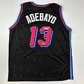 Facsimile Autographed Bam Adebayo Miami Black Vice City Reprint Laser Auto Basketball Jersey Size Men's XL