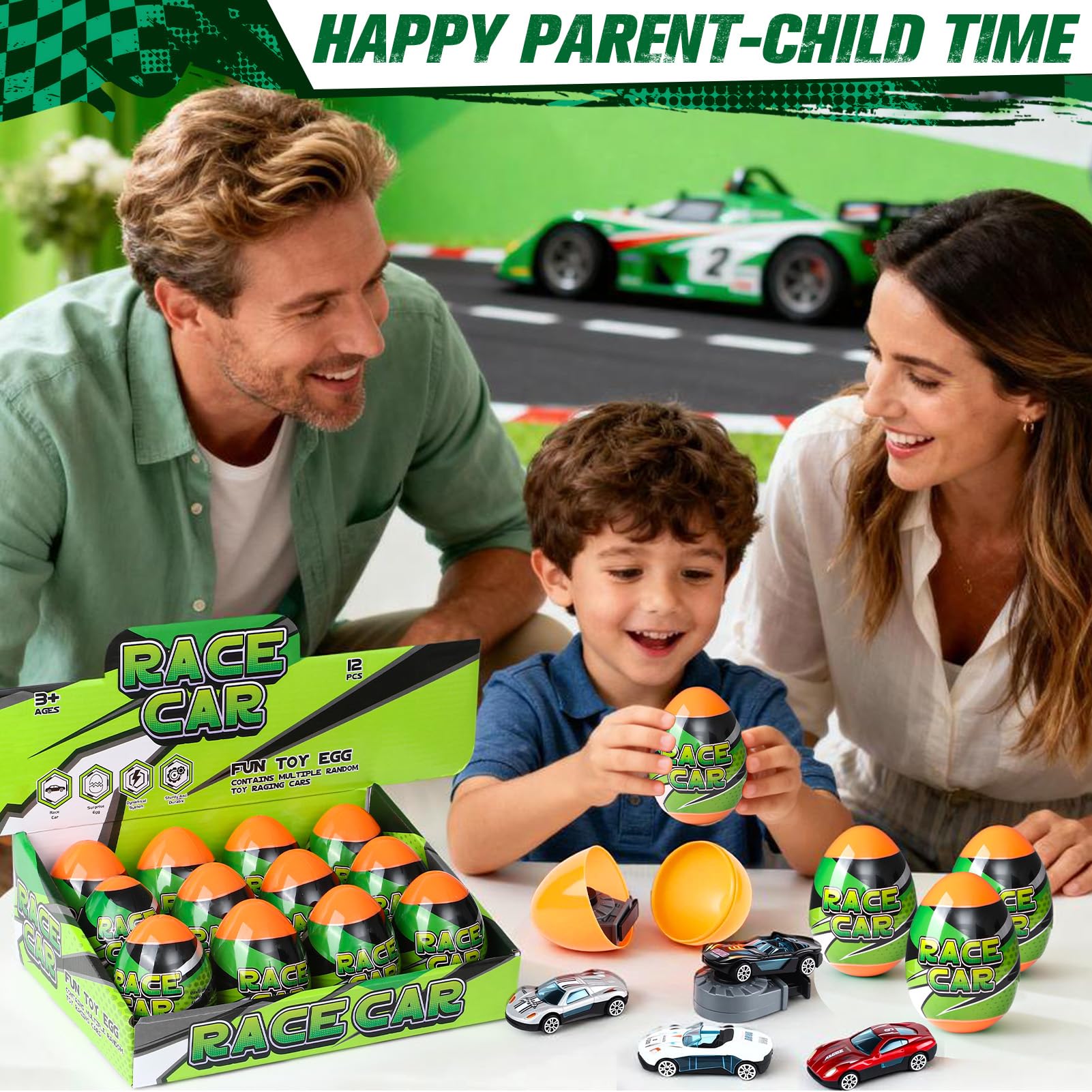 Auto Spielzeug Set Überraschungsei Spielzeugautos Druckgussautos 12 Stück Kleine Spielzeugauto Blindboxen Cars Spielzeug Autos Fahrzeuge Ostern Geburtstag Geschenk für Kinder ab 3 4 5 6 7 8 Jahre 6