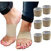 Arch Supports for Plantar Fasciitis Relief | Compression Sleeve Foot Brace For Heel Pain, Bone Spurs, Flat Feet, High Arches | Copper Infused Arch Support Bands for Women & Men Over Socks Fit Most