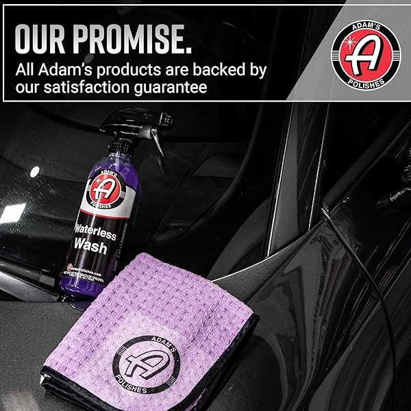 ADAM’S POLISHES WATERLESS WASH (16OZ) – CAR CLEANING CAR WASH SPRAY FOR CAR DETAILING | SAFE ULTRA SLICK LUBRICATING FORMULA, BOAT, MOTORCYCLE, RV | NO GARDEN HOSE, WASH SOAP OR FOAM CANNON NEEDED