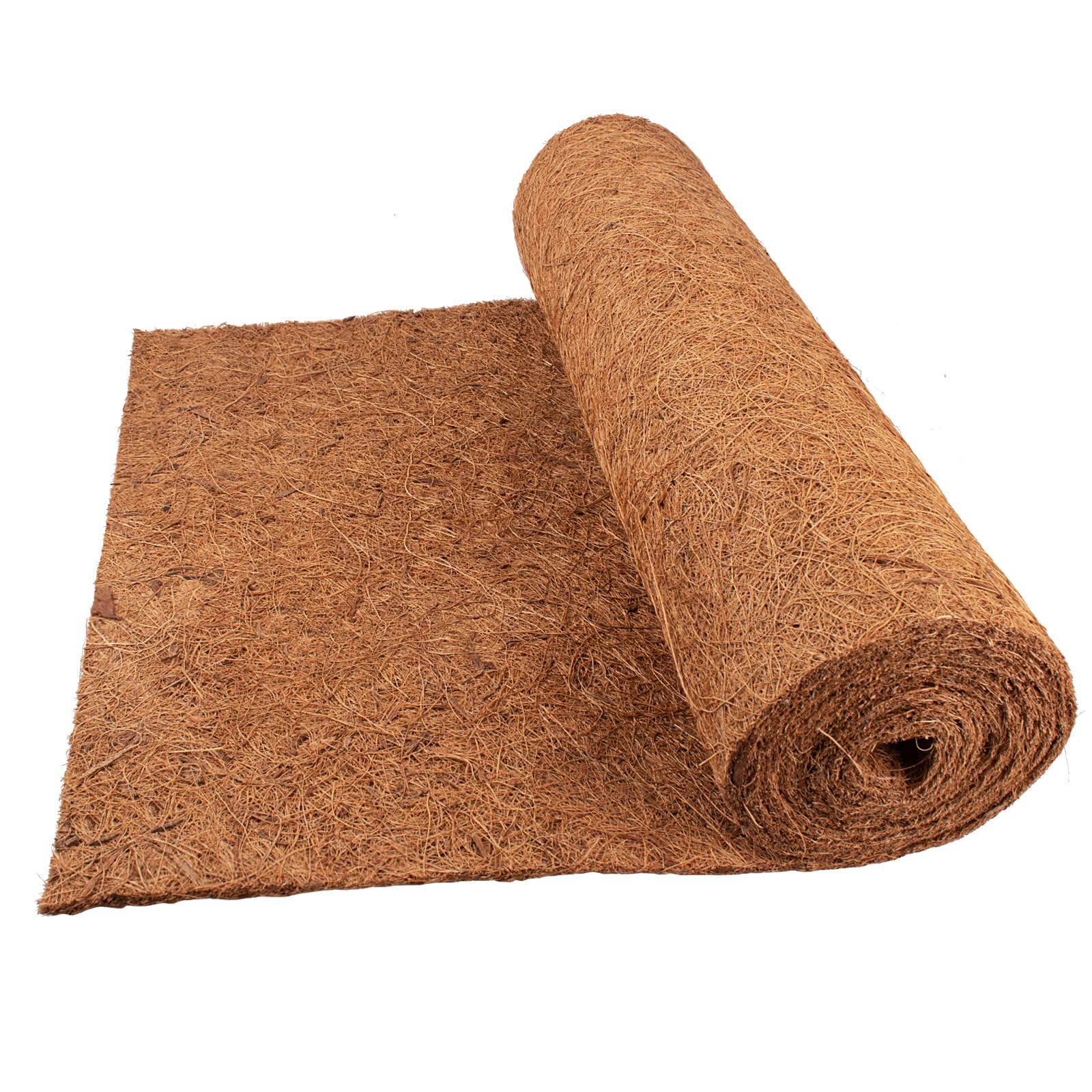Coco Liner Roll 2m*0.4m/80" x 16", Natural Coconut Hanging Basket Liner, Reusable Coco Fiber Mat Coco Replacement Basket, Coconut Fiber Sheet Coir Mat Liner for Planter, Window Box, Wall Troughs