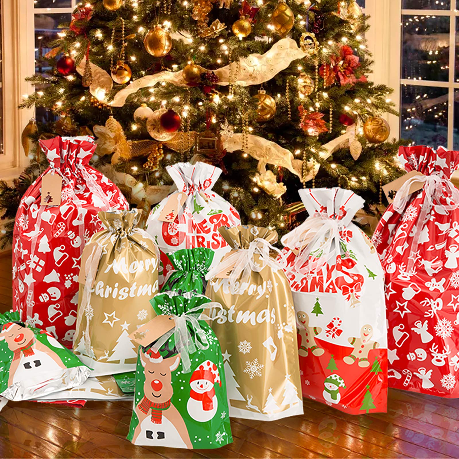 Christmas Wrapping Extra Large Plastic Christmas Gift Bags Extra