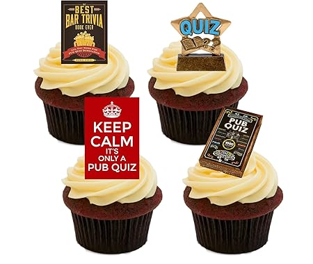 Made4You Decoración Comestible para Tartas con diseño de Pub Quiz ...