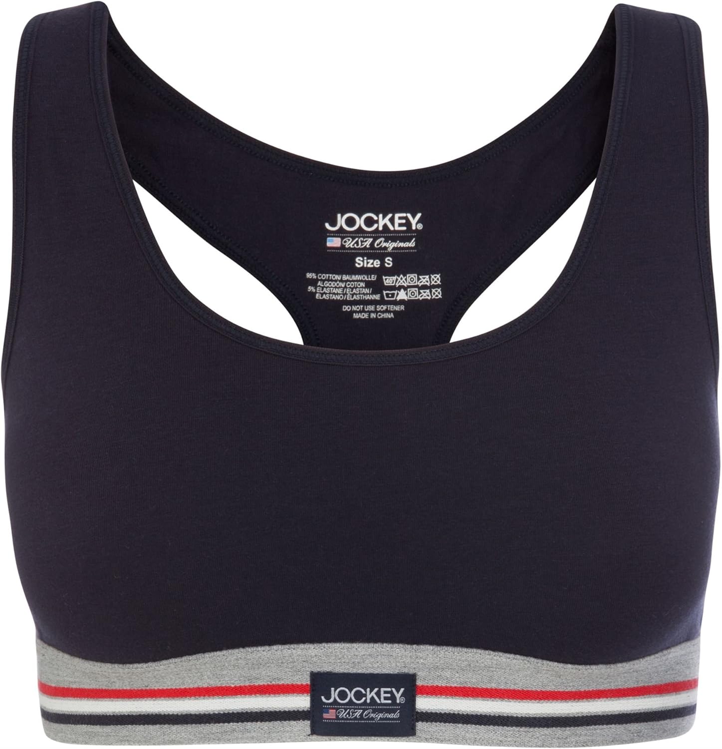 Jockey Womens Cotton Stretch Bralette 2 Pack Navy XS Amazon.co.uk Clothing