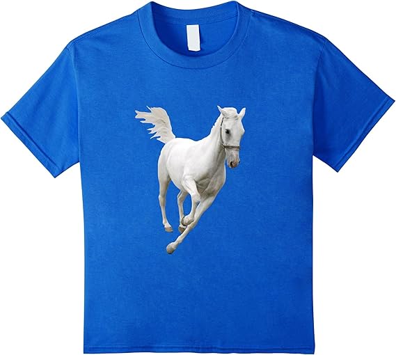 Beautiful White Horse Tee shirt for Horse Lovers Clothing