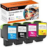 701H CS310H Toner Cartridges Replacement for CS310 70C10K0 70C10C0 70C10M0 70C10Y0 70C1HK/C/M/Y Toner Compatible with LexmarK CS310N CS310DN CS410N CS410dn CS410DTN CS510DTE CS510de Printer(4-Pack)