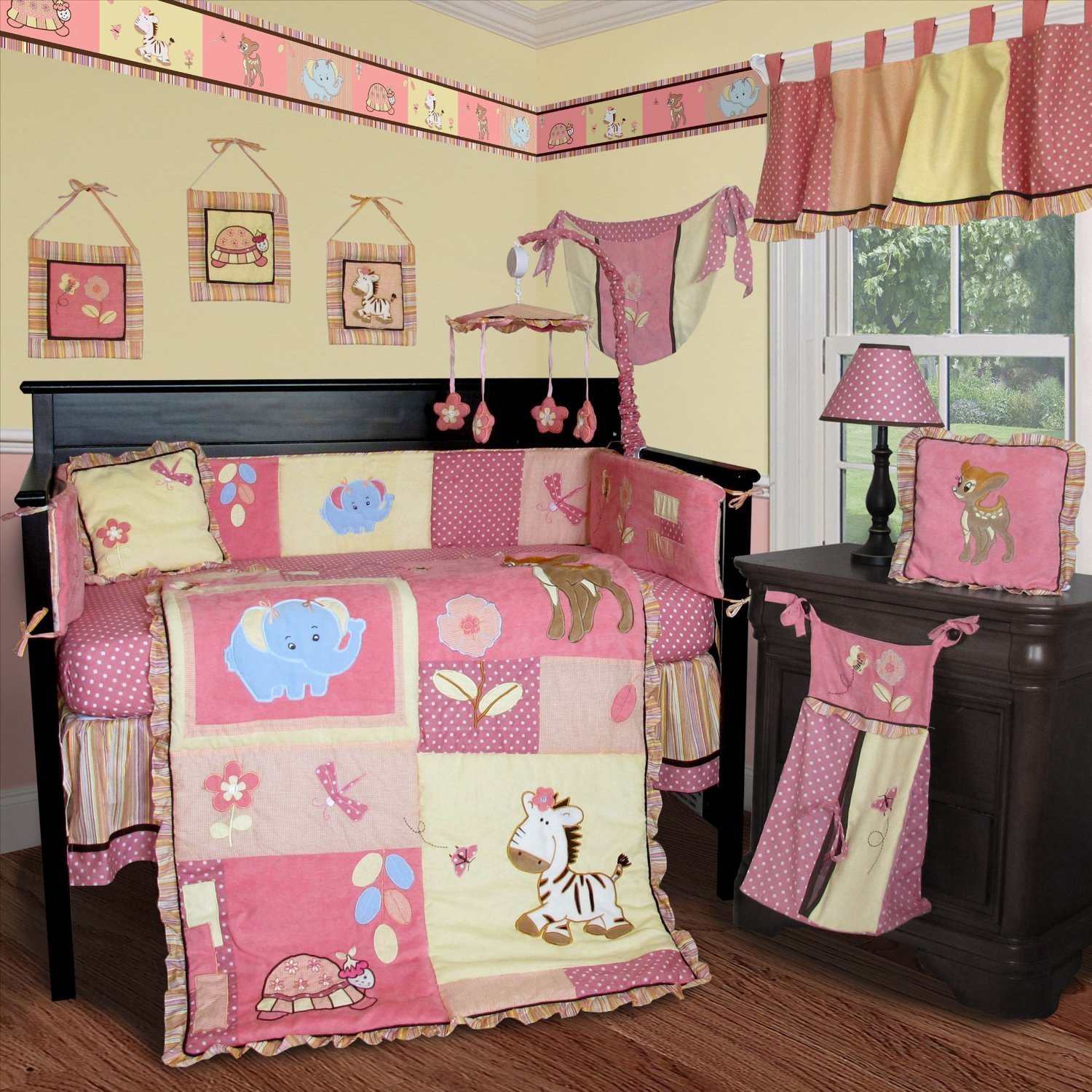 animal crib bedding girl