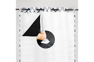 DriftAway Soundproof Thermal Insulated Quilted Curtain Liners for Bedroom Sound Barrier Blackout Cold Heat Noise Reducing Energy Saving 50 Inches by 80 Inches Grayish White Two Panels