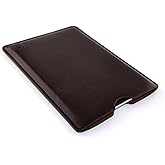 Dockem Executive Sleeve for iPad mini 6, 5, 4, 3, 2, 1: Premium Synthetic Leather Tablet Case: Slim, Microfiber Lined, Professional, Protective Cover (Dark Brown)