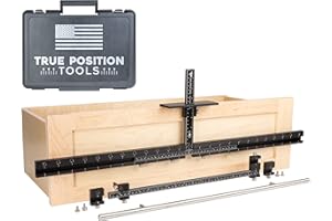 MAX Cabinet Hardware Jig - Install Long Pulls and Shelf Pin Holes - Made In USA - Hand Calibrated by True Position Tools