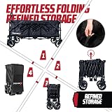 MoverX 300L Festival Trolley on Wheels Folding Wagon Portable Camping Cart Black view 7