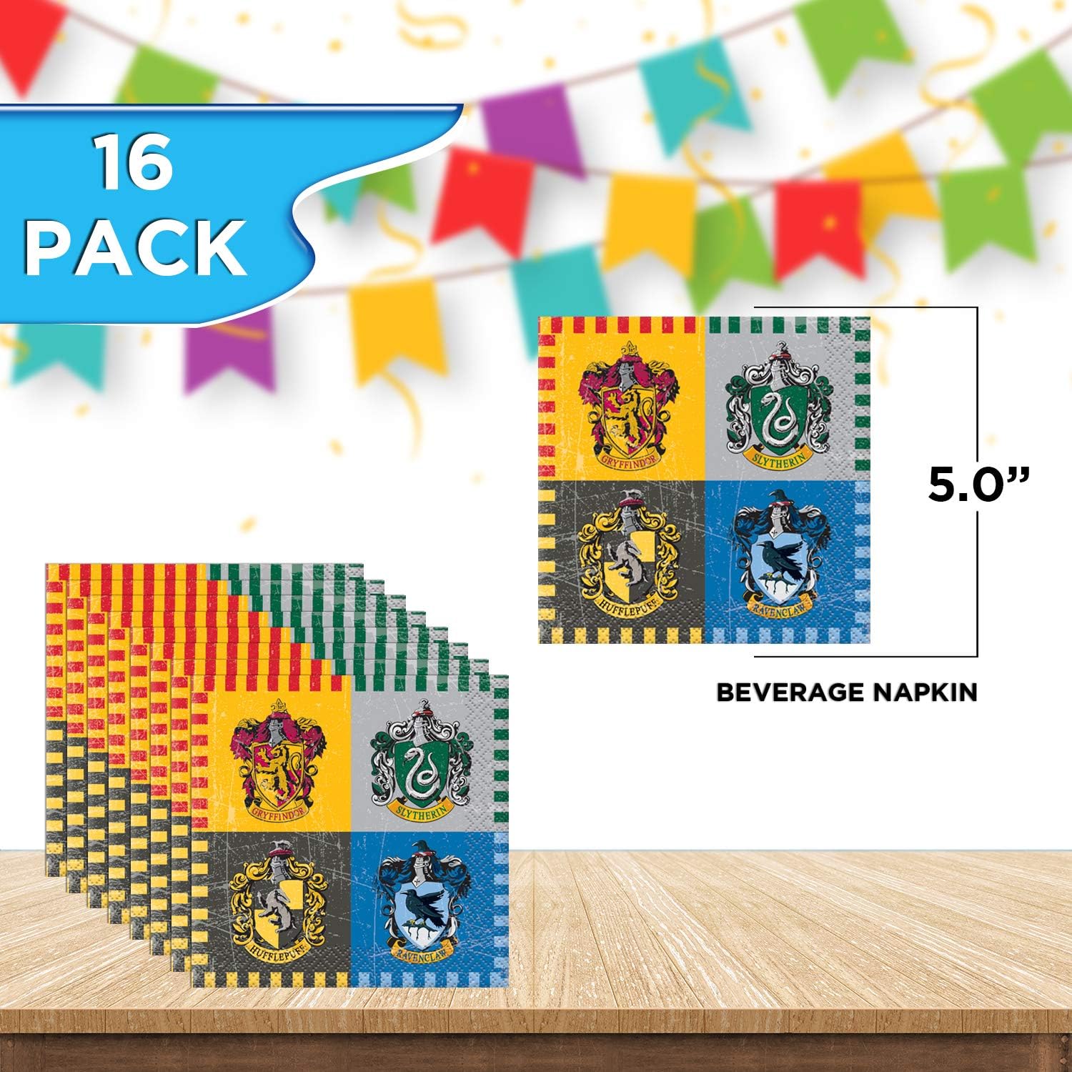 Unique Party Bundle Featuring Harry Potter | Luncheon & Beverage Napkins, Dinner & Dessert Plates, Table Cover, Cups | Great for Fantasy/Wizard/Magic Birthday Themed Parties: Health & Personal Care
