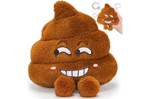 SnugBibble Farting Poop Plush Toy – Funny Poop Toy with 30 Hilarious Fart Sounds, Soft & Durable Gag Gift for Kids, Pets, and Pranks – Great Décor for Home, Office, or Parties
